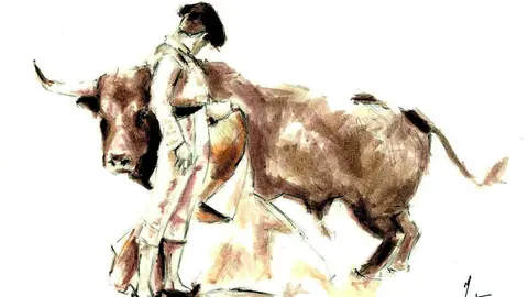 Obra del artista madrile&ntilde;o Luis L&oacute;pez Terciado que lleva por t&iacute;tulo: &ldquo;Remate con el capote&rdquo;.
