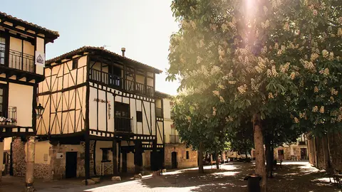 Covarrubias: La poblaci&oacute;n conserva su estructura medieval.En nuestro recorrido contemplaremos la arquitectura de tipo tradicional, donde se aprecia la belleza del entramado castellano. Magn&iacute;ficos ejemplos de vivienda popular se pueden contemplar en las plazas de do&ntilde;a Urraca, de do&ntilde;a Sancha,  Rey Chindasvinto y Obispo Pe&ntilde;a, as&iacute; como en muchas de sus calles que conservan ese bello encanto de los tiempos pasados.