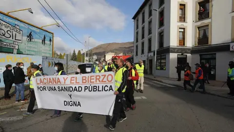 Marcha en defensa de la sanidad del Bierzo y Laciana.
