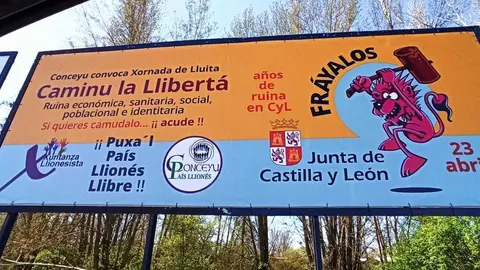 Conceyu presenta una nueva valla en la ciudad de Le&oacute;n, en la Avenida S&aacute;enz de Miera (Le&oacute;n)