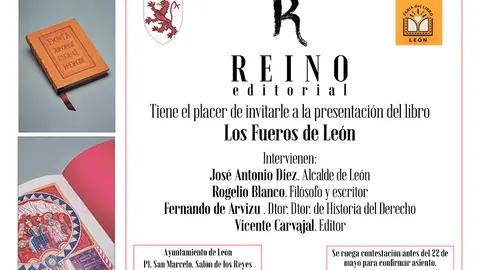 Invitaci&oacute;n prosentaci&oacute;n libro fueros
