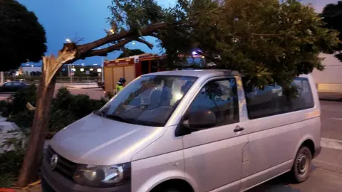 Intervenciones bomberos por la tormenta en Ponferrada