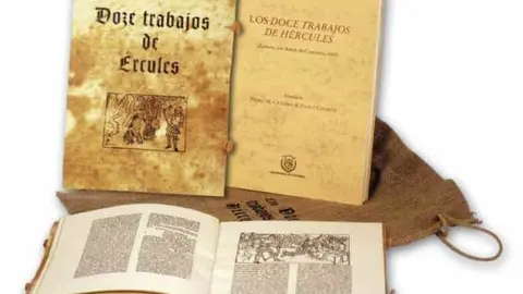 LOS DOCE TRABAJOS DE HERCULES, Este incunable es el primer libro conocido que contiene grabados met&aacute;licos originales y por ello considerado por los especialistas como el primero ilustrado de la imprenta espa&ntilde;ola por Ant&oacute;n de Centenera