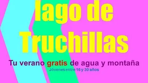 Cartel de de la ruta del  lago de Truchillas