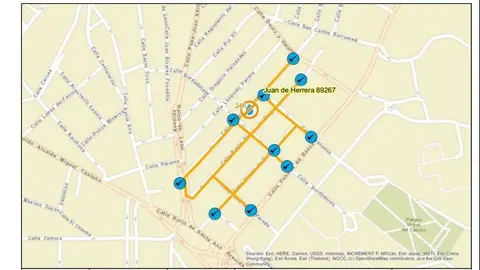 Zona afectada por el corte de agua