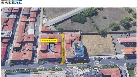 Corte de tr&aacute;fico en la calle Esteban Jord&aacute;n de Le&oacute;n