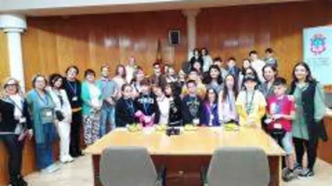 Alumnos Erasmus en el colegio Trepalio de San Andr&eacute;s del Rabanedo
