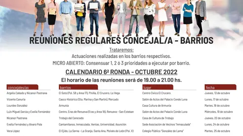 "Le&oacute;n de todos", encuentros con los barrios por parte del Ayuntamiento de Le&oacute;n