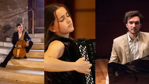 Miguel Bonal, Marta Cubas y Tom&aacute;s Oca&ntilde;a en concierto el 15 de octubre