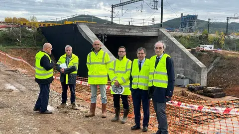 Visita del director general de Carreteras e Infraestructuras a las obras del paso del AVE en La Robla