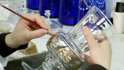 Decoraci&oacute;n de vidrio de la Real F&aacute;brica de Cristales