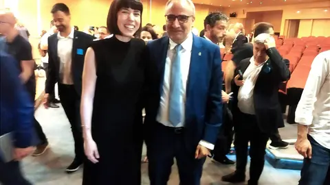 El alcalde de Ponferrada, Olegario Ram&oacute;n, con la ministra de Ciencia e Innovaci&oacute;n, Diana Morant, durante el Pleno de la Red Innpulso celebrado en Madrid el pasado 4 de julio de 2022