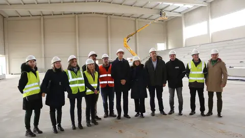 Visita a las obras del polideportivo de Puente Castro