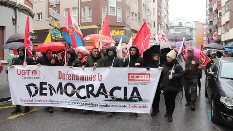 Manifestaci&oacute;n por la Democracia convocada por los sindicatos UGT y CCOO