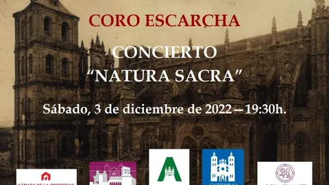 Cartel del concierto Natura Sacra del coro Escarcha