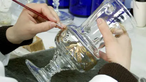 Decoraci&oacute;n de vidrio de la 
 Real F&aacute;brica de Cristales