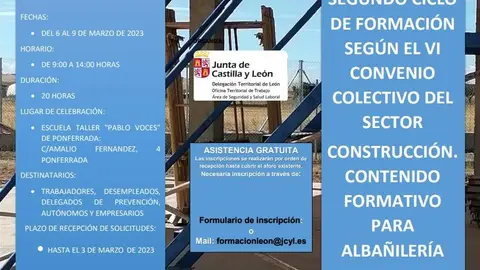 Curso de prevenci&oacute;n de riesgos laborales en el sector alba&ntilde;iler&iacute;a