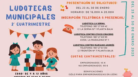 Abierto el plazo de inscripci&oacute;n en las ludotecas municipales de Le&oacute;n