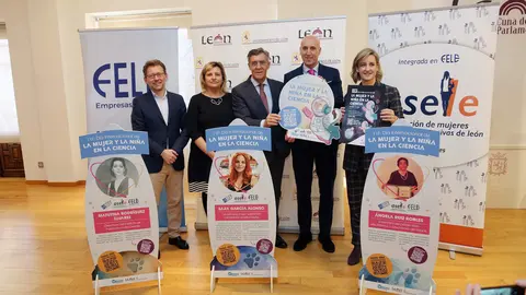 Presentaci&oacute;n de  la campa&ntilde;a del comercio de Le&oacute;n para celebrar el D&iacute;a de la Mujer y la Ni&ntilde;a en la Ciencia