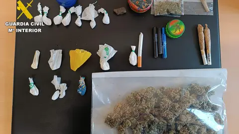 Droga decomisada en Carrizo de la Ribera