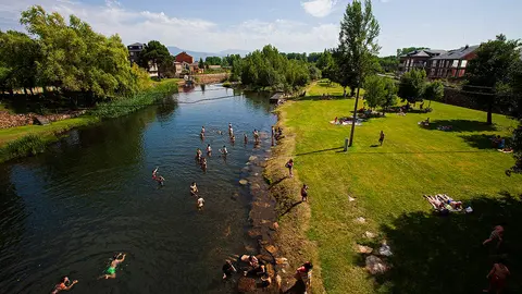 Playa fluvial Cacabelos (El Bierzo)