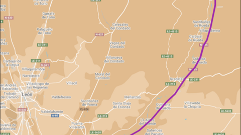 Rehabilitaci&oacute;n del firme de la N-
625 entre Mansilla de las Mulas y Cistierna