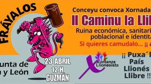 Cartel anunciador II Caminu la Lliberta