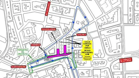 Nuevos cortes de tr&aacute;fico por las obras de la nueva v&iacute;a de penetraci&oacute;n al norte de Le&oacute;n
