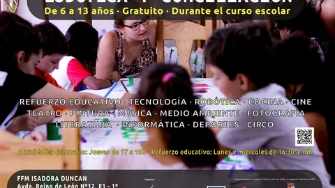 La Ludoteca de Tardes en Isadora Duncan ofrece un oasis educativo y l&uacute;dico para ni&ntilde;os durante el curso escolar