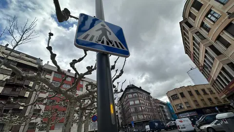 Pasos peatones iluminados Le&oacute;n