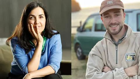 Sara Garc&iacute;a y Rub&eacute;n Barroso en la Fundaci&oacute;n Cerezales Antonino y Cinia