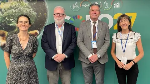 Luis Miguel Garc&iacute;a Copete, concejal de Desarrollo Urbano, que participa estos d&iacute;as en Roma en la presentaci&oacute;n de la iniciativa acompa&ntilde;ado de la t&eacute;cnico de Desarrollo Urbano Cristina Villal&oacute;n