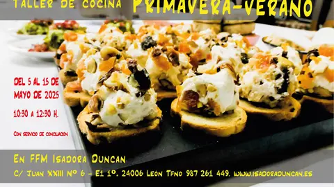 Cocina primavera Taller gratuito en Le&oacute;n