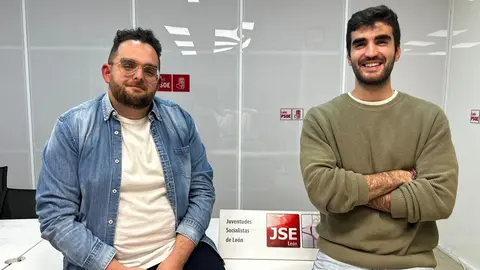 Jos&eacute; Manuel Rubio y Alberto Ferrer Juventudes Socialistas de Le&oacute;n