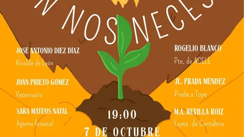 Cartel Le&oacute;n nos necesita