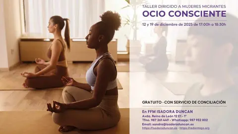 Taller de ocio consciente y yoga para mujeres migrantes en la Fundaci&oacute;n Isadora Duncan
