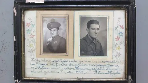Exvoto de 1942, en el que una madre agradece a la virgen que sus hijos hayan sobrevivido a la guerra