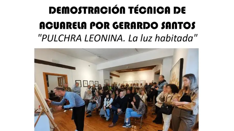 La Fundación Vela Zanetti despide la exposición de Gerardo Santos con una demostración de acuarela en vivo