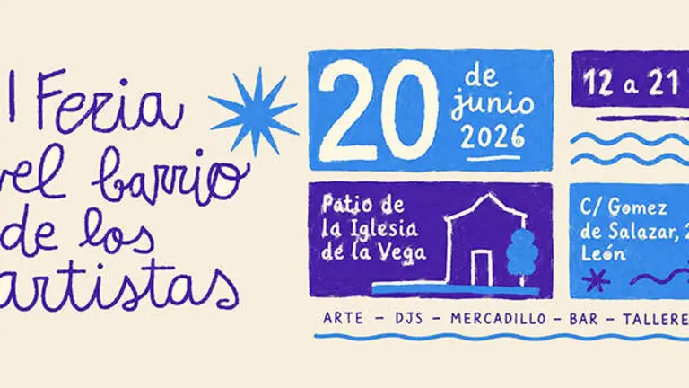 La II Feria del Barrio de los Artistas León Oeste regresa el 20 de junio al patio de la Iglesia de la Vega