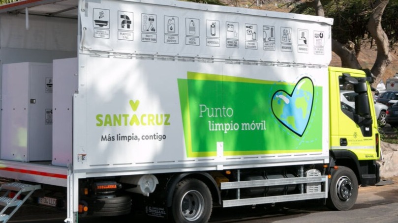 Ejemplo de un punto limpio móvil. Foto de: Ayuntamiento de Santa Cruz de Tenerife.