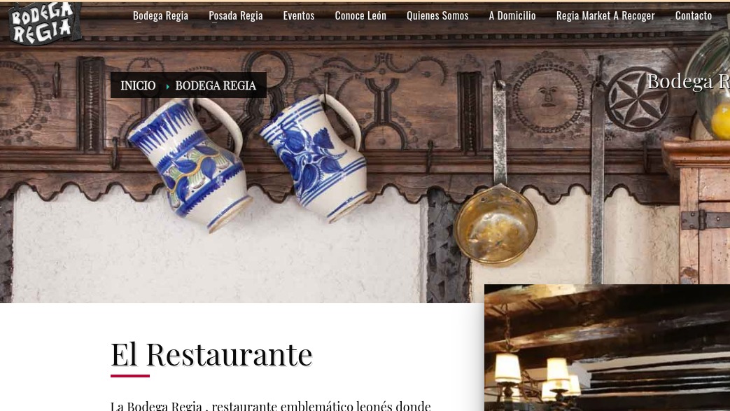 Página de La Bodega Regia.