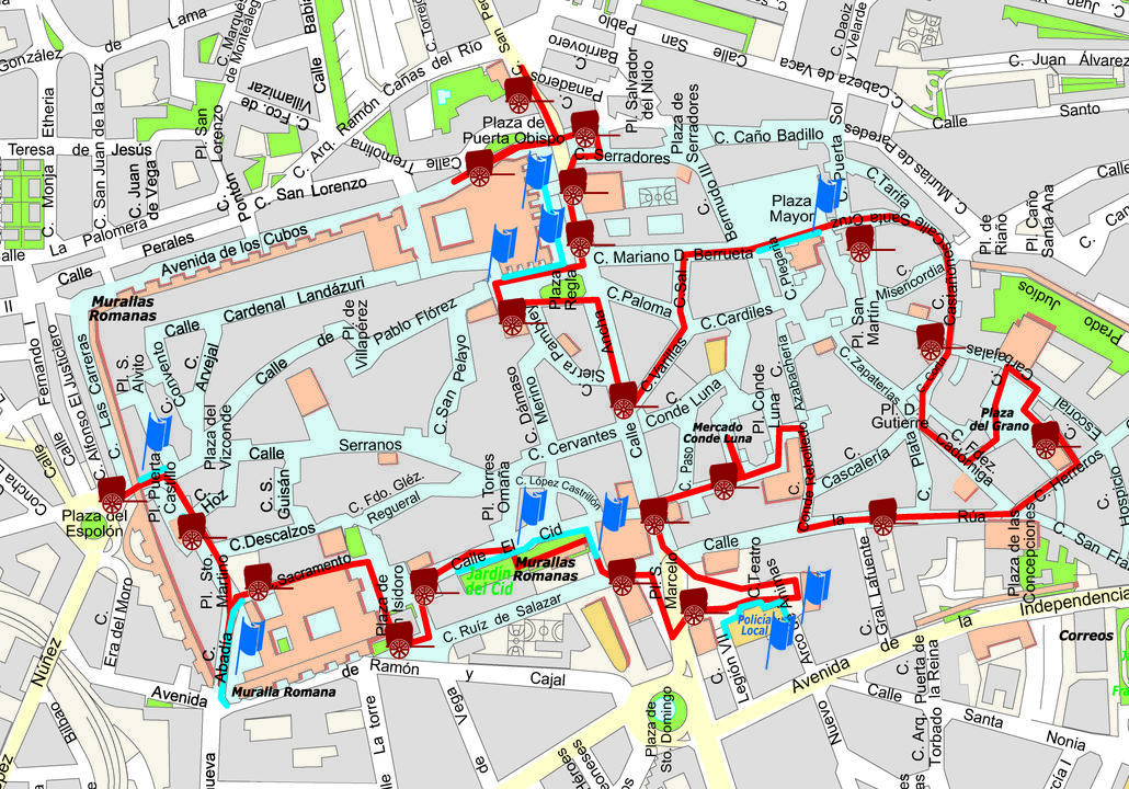 León San Froilán 2021 Recorrido de los Carros engalanados y los Pendones