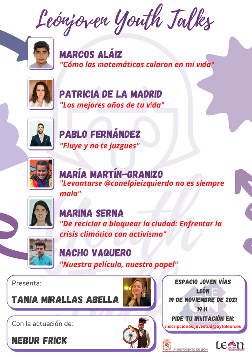 Cartel León joven Youth Talks