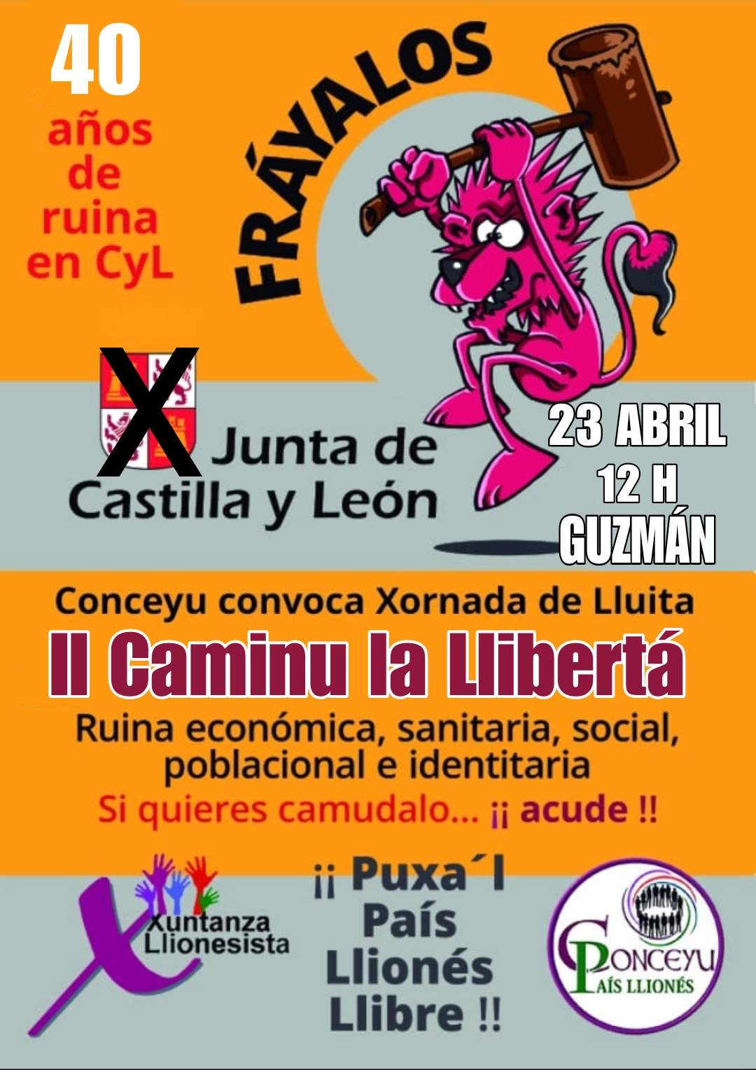 Cartel anunciador II Caminu la Lliberta