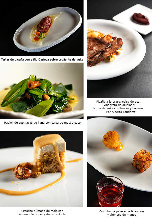 Algunos de los platos del menú