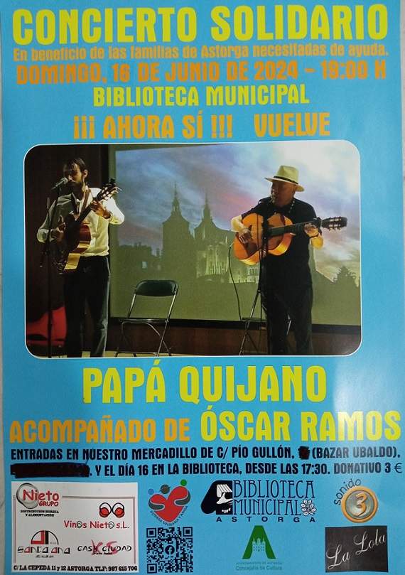 Nuevo Concierto Solidario de Papá Quijano en Astorga