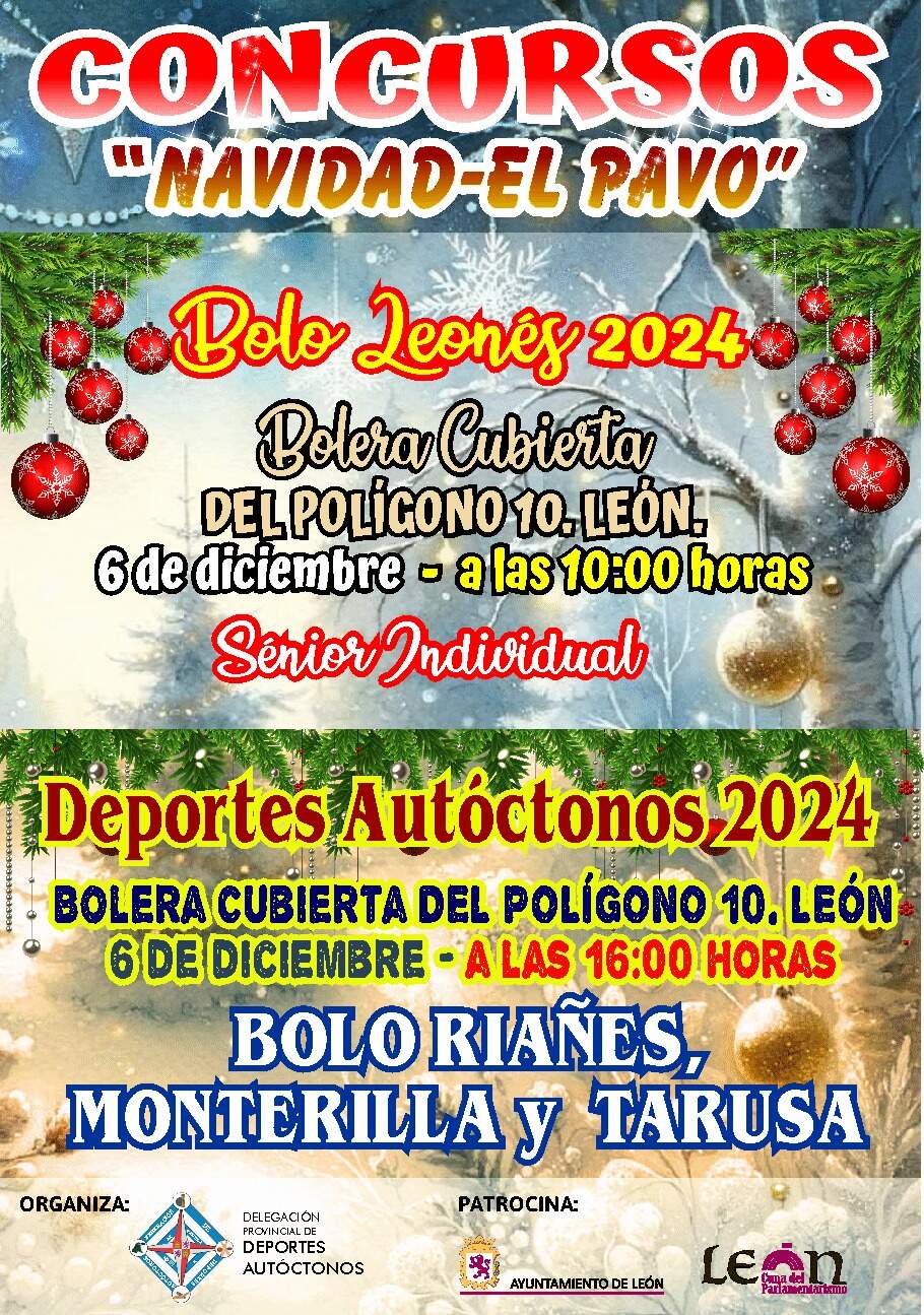 Cartel concurso bolos-deportes autóctonos _Navidad El Pavo