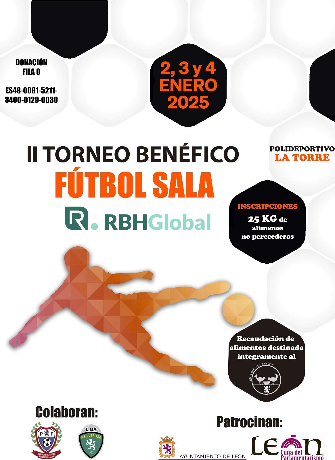 Cartel Torneo solidario Fútbol Sala