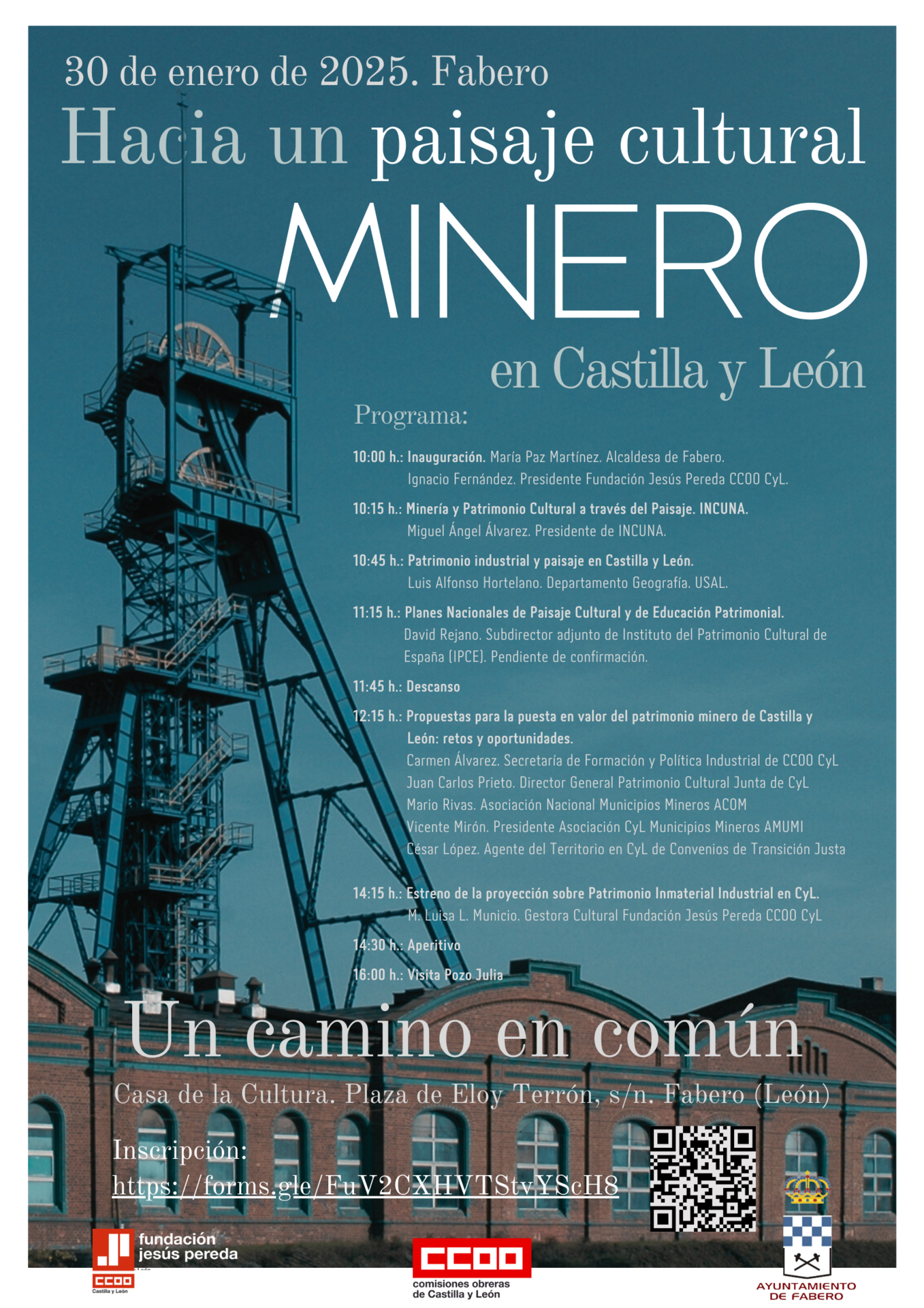 Jornada Patrimonio Minero con enlace inscripción
