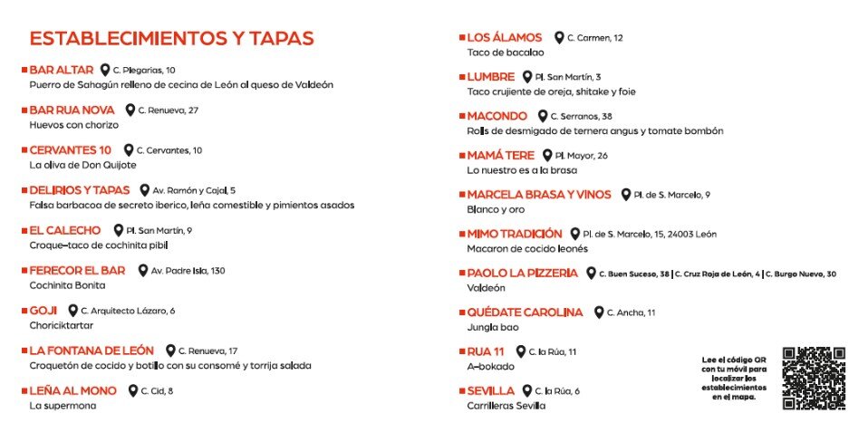 Tapas participantes 